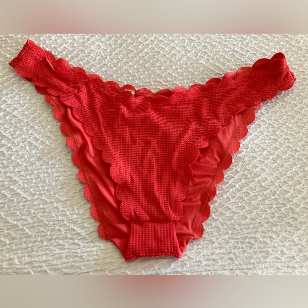 Aerie Scalloped High Rise Bikini Bottom
